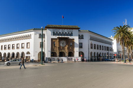 Rabat, Morocco - Jan 17, 2017: Main post telegraph and telephone Officeのeditorial素材
