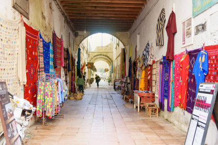 Essaouira, Morocco - January 01, 2017: Street market in the medina of Essaouiraのeditorial素材