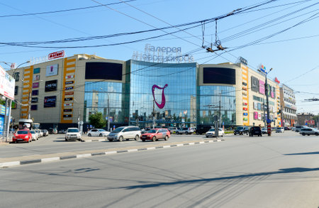 Novosibirsk, Russia - June 29, 2017: Building of Shopping center Gallery Novosibirskのeditorial素材