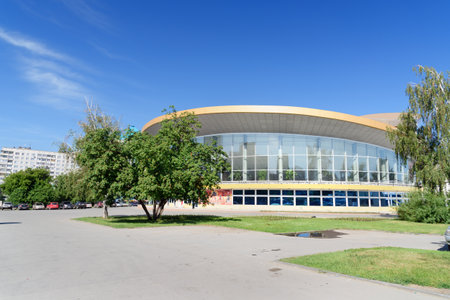 Novosibirsk, Russia - June 29, 2017: Building of Novosibirsk State Circus. Novosibirsk is the administrative center of Siberian Federal Districのeditorial素材