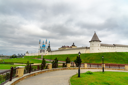 View of Kazan Kremlin and Kul-Sharif Mosque. Kazan. Russiaの写真素材
