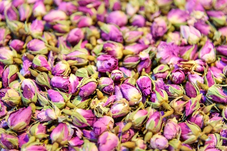 Dried flowers of roses. Herbs in Tabriz Grand Bazaar is one of the oldest bazaars in the Middle...