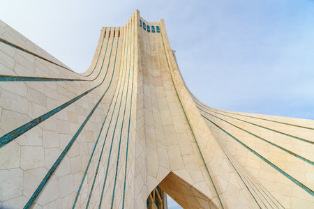 Tehran, Iran - March 19, 2018: Azadi Tower is monument at Azadi Squareのeditorial素材