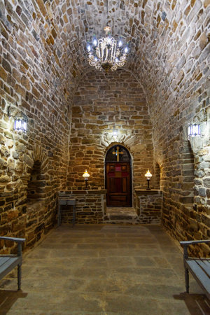 Interior of Mar Sargiz historical church on hillside of Ser Mountain in Urmia. Iranのeditorial素材