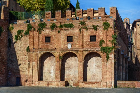 Fontebranda is one of medieval fountains of Siena. Tuscany, Italyの写真素材