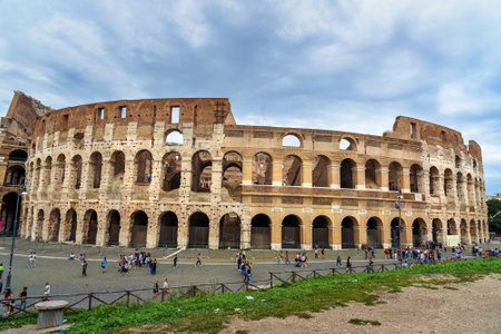 Rome, Italy - October 04, 2018: Colosseum or Flavian Amphitheatre in centre of city of Romeのeditorial素材
