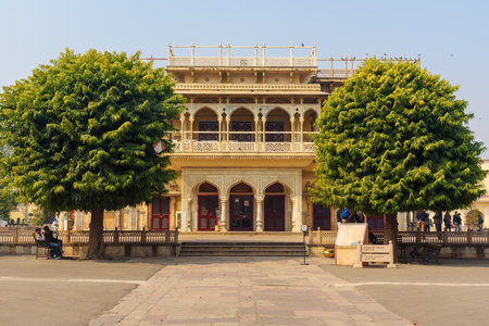 Jaipur, India - February 01, 2019: View of Mubarak Mahal in City palaceのeditorial素材