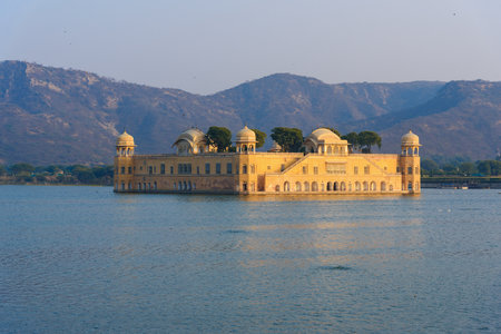 Jal Mahal is Water Palace in Man Sagar Lake in Jaipur. Rajasthan. Indiaのeditorial素材