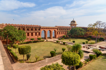 Charbagh Garden in Jaigarh Fort. Jaipur. Rajasthan Indiaのeditorial素材