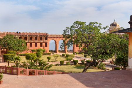Charbagh Garden in Jaigarh Fort. Jaipur. Rajasthan Indiaのeditorial素材