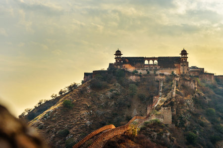 Jaigarh Fort in Amber. Jaipur Rajasthan. Indiaのeditorial素材