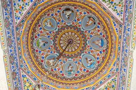 Bikaner, India - February 11, 2019: Interior of Jain Bhandasar Temple or Laxmi Nath Temple in Bikaner. Rajasthanのeditorial素材