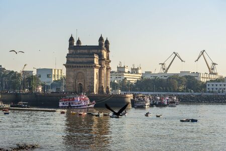 Mumbai, India - February 25, 2019: Gateway of India on waterfront of Arabian Seaのeditorial素材