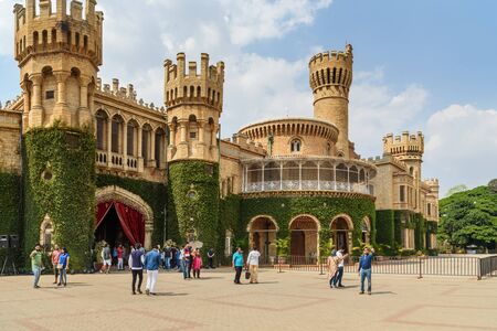 Bangalore, India - March 10, 2019: Bangalore royal palace and garden