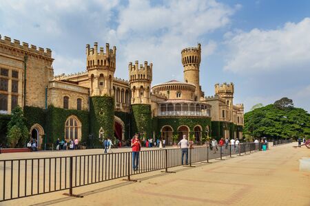 Bangalore, India - March 10, 2019: Bangalore royal palace and garden