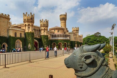 Bangalore, India - March 10, 2019: Bangalore royal palace and garden