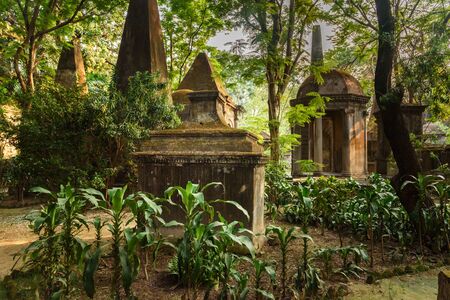 Kolkata, India - March 13, 2019: South Park Street Cemetery is Christian cemetery. It was opened in 1767のeditorial素材