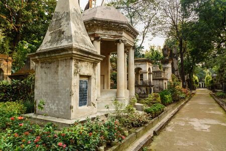 Kolkata, India - March 13, 2019: South Park Street Cemetery is Christian cemetery. It was opened in 1767のeditorial素材