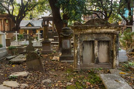 Kolkata, India - March 13, 2019: Lower Circular Road Cemetery or General Episcopal Cemetery was established on 1840のeditorial素材
