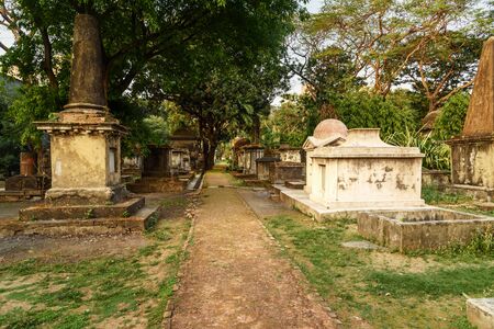 Kolkata, India - March 13, 2019: South Park Street Cemetery is Christian cemetery. It was opened in 1767のeditorial素材