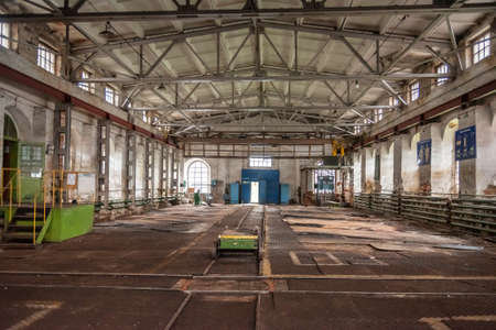 Nizhny Tagil, Russia - August 20, 2019: Retort in workshop of Old Mining and metallurgical plantのeditorial素材