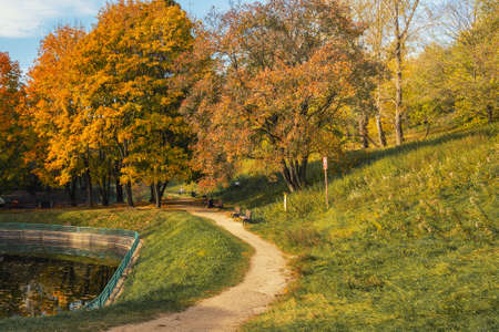 Kolomenskoye park on autumn day in Moscow. Russiaの写真素材
