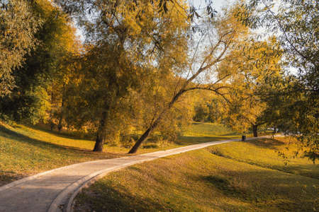 Tsaritsynopark on autumn day in Moscow. Russiaの写真素材
