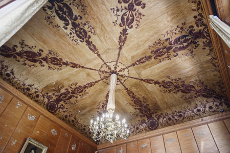 Alupka, Crimea - March 19, 2021: Ceiling of China cabinet in Vorontsov Palaceのeditorial素材