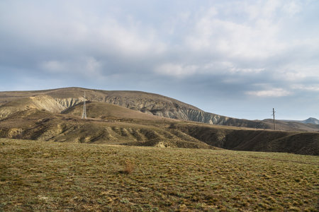 Picturesque hills in the surroundings of Koktebel in spring. Crimeaの写真素材