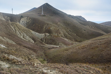 Picturesque hills in the surroundings of Koktebel in spring. Crimeaの写真素材