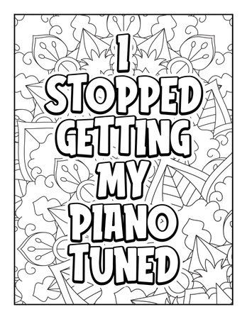 Motivational quotes coloring page. Inspirational quotes coloring page. Affirmative quotes coloring page. Positive quotes coloring page. Good vibes. Swear word coloring page. Motivational typography.のイラスト素材