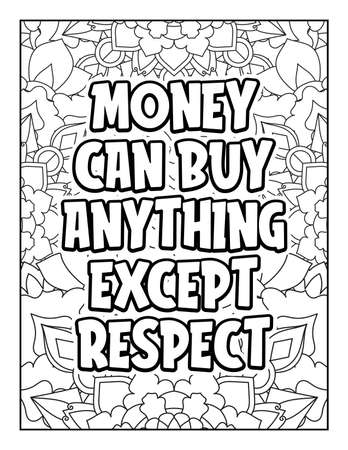 Motivational quotes coloring page. Inspirational quotes coloring page. Affirmative quotes coloring page. Positive quotes coloring page. Good vibes. Swear word coloring page. Motivational typography.のイラスト素材