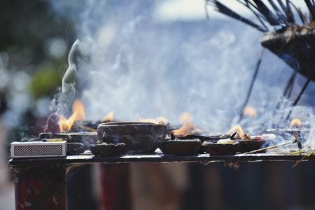 diya on  temple lightingの写真素材