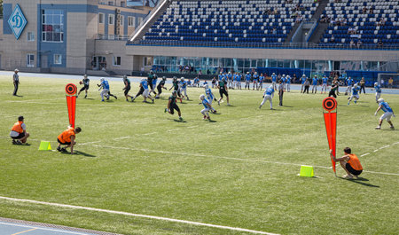 An episode of a match in American footballのeditorial素材
