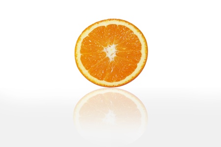 Half orange , isolated on a white background の写真素材