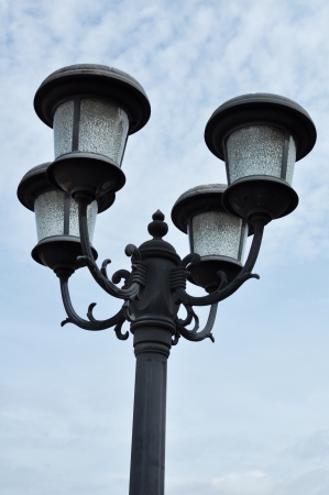 street lamp on the blue sky backgroundの写真素材