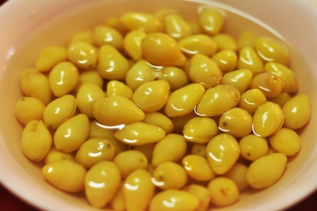 Chinese dessert, gingko in syrupの写真素材