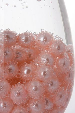 pink pearls in the bubbleの写真素材