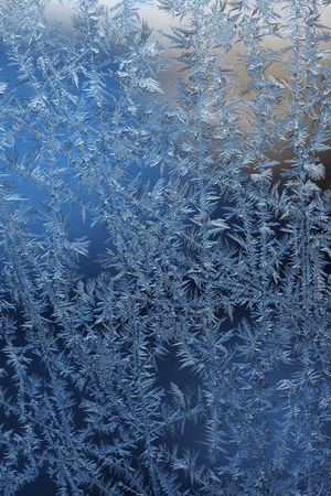 Image of frost patterns on glassの写真素材