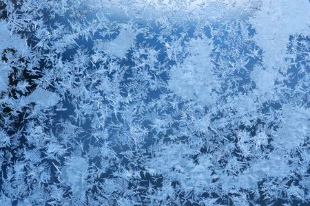Image of frost patterns on glassの写真素材