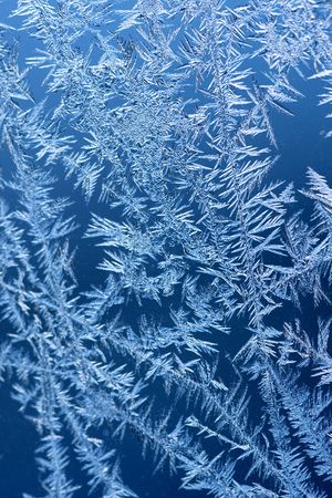Image of frost patterns on glassの写真素材