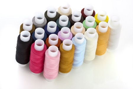 Image of the colorful spools threads