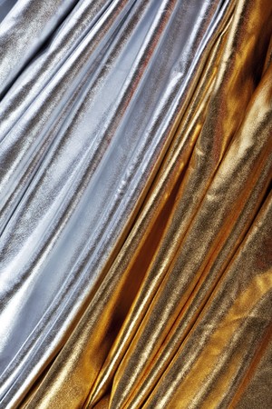 Images of the luxurious silver and gold fabricの写真素材