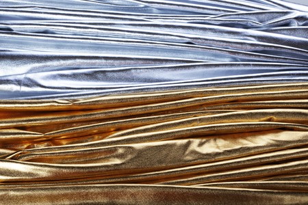 Images of the luxurious silver and gold fabricの写真素材
