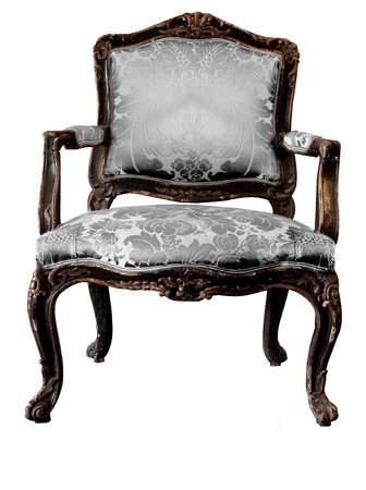 Images of luxury vintage chair on a white backgroundの写真素材