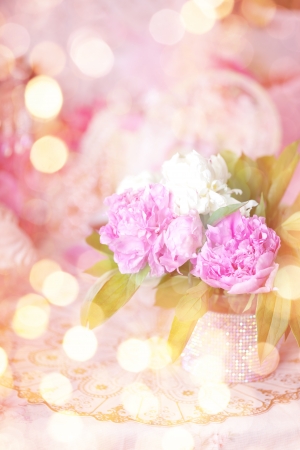 Peony in the Shabby Chic styleの写真素材