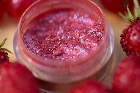 Cosmetics. Pigments for make-up, eyes, lips, face and body. Brilliant radiant, scattered...