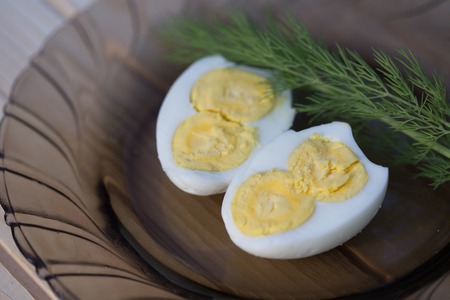 Boiled Egg with two yolks