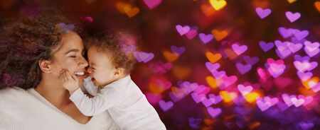 Love of a mother and baby. Family at home. Lifestyleの写真素材