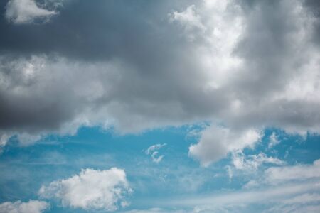 Gray sky with clouds. Bad weather